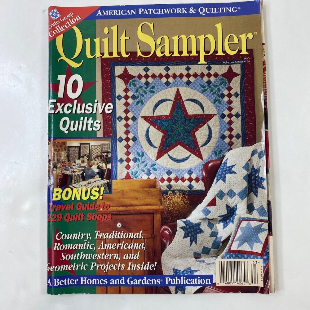 Quilt Sampler Better Homes and Gardens Magazine 10 Exclusive Quilt Patterns 1996